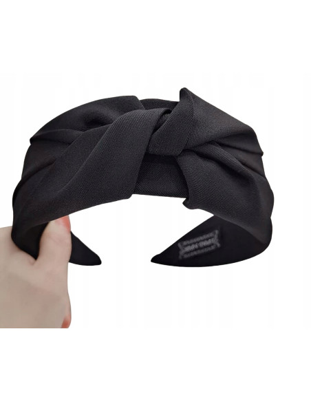 Lolita Accessories opaska do włosów węzeł CZARNA NATURA WĘZEŁ