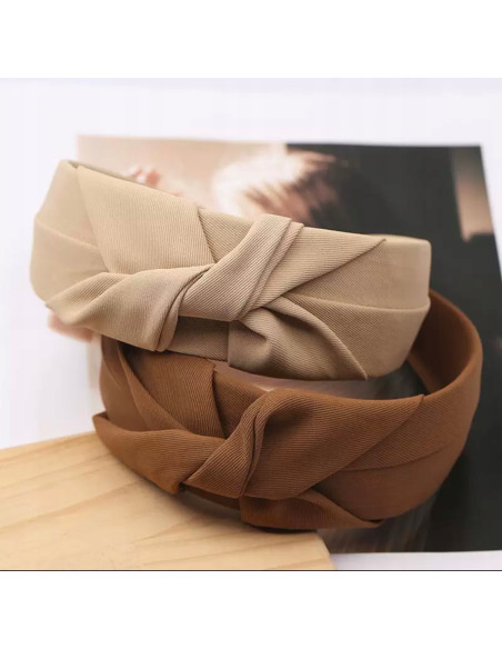Lolita Accessories opaska do włosów węzeł BRĄZOWA NATURA WĘZEŁ