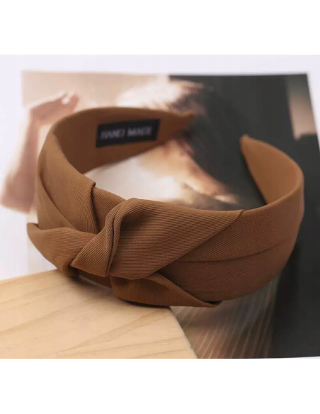 Lolita Accessories opaska do włosów węzeł BRĄZOWA NATURA WĘZEŁ