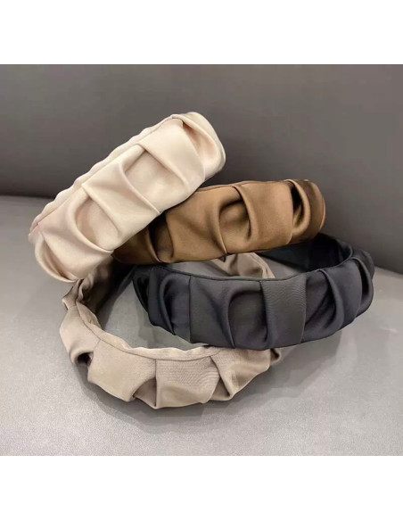 Lolita Accessories opaska do włosów MARSZCZONA ECRU NATURA SATYNA