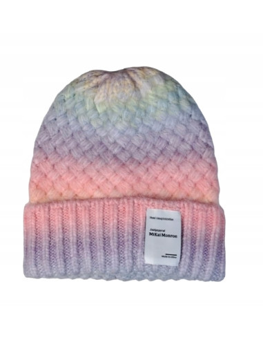 Czapka Zimowa BEANIE CIENIOWANA WIELOKOLOROWA Tęczowa Lolita Accessories