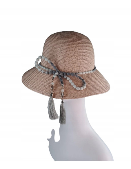 KAPELUSZ Słomiany Plażowy na Lato Duże Rondo Lolita Accessories