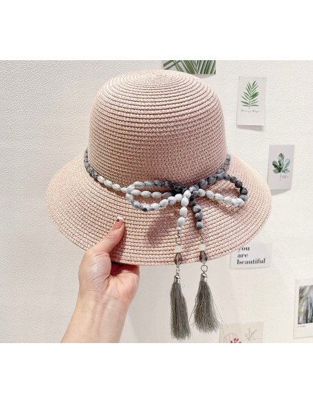 KAPELUSZ Słomiany Plażowy na Lato Duże Rondo Lolita Accessories