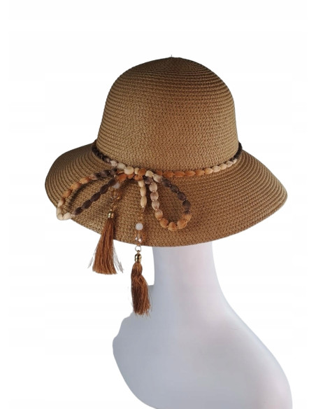 KAPELUSZ Słomiany Plażowy na Lato BOHO Lolita Accessories