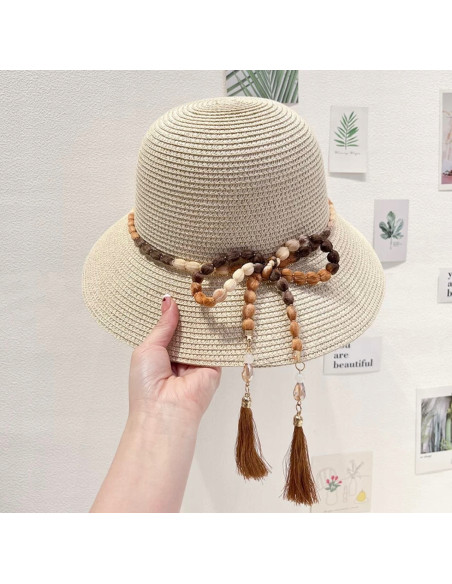 KAPELUSZ Słomiany Plażowy na Lato BOHO Lolita Accessories