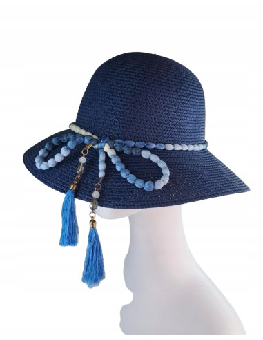 KAPELUSZ Słomiany Plażowy na Lato BOHO Lolita...