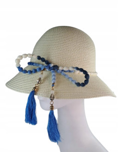 KAPELUSZ Słomiany Plażowy na Lato BOHO Lolita Accessories