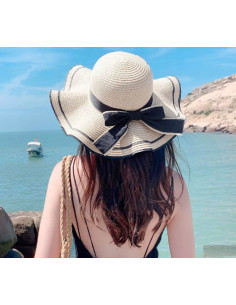 KAPELUSZ Słomiany Plażowy na Lato Duże Rondo Lolita... 2