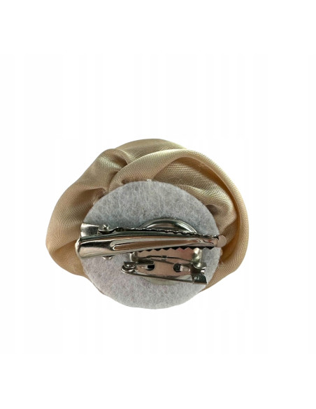 KWIAT RÓŻA Z MATERIAŁU BROSZKA PRZYPINKA PREZENT LOLITA ACCCESSORIES 4 CM