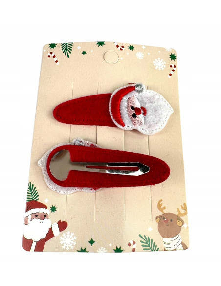 Spinki do włosów Swiąteczne na Boże Narodzenie Swiąteczne Mikołaje