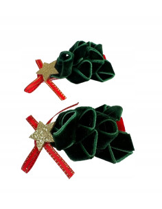 Spinki do włosów Swiąteczne na Boże Narodzenie Kokardka 2...