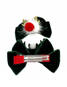 Spinki do włosów Swiąteczne na Boże Narodzenie Kokardka 2... 2