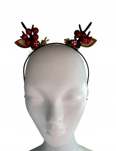 Opaska na włosy na Boże Narodzenie Rogi Renifera Lolita... 2