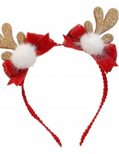 Opaska na włosy na Boże Narodzenie Rogi Renifera Lolita...