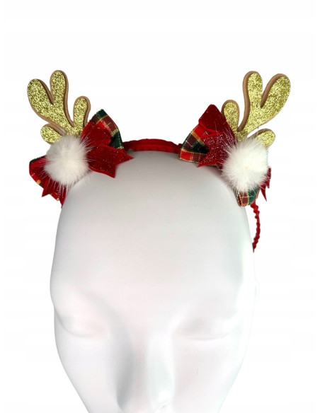 Opaska na włosy na Boże Narodzenie Rogi Renifera Lolita Accessories