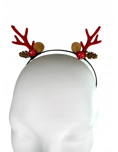 Opaska na włosy na Boże Narodzenie Rogi...
