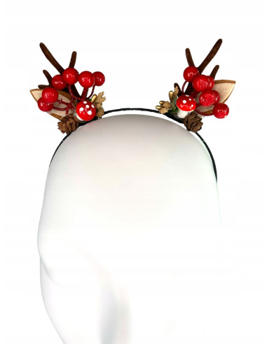 Opaska na włosy na Boże Narodzenie Rogi...