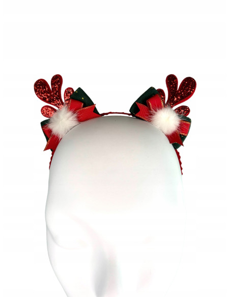 Opaska na włosy na Boże Narodzenie Rogi Renifera Lolita Accessories