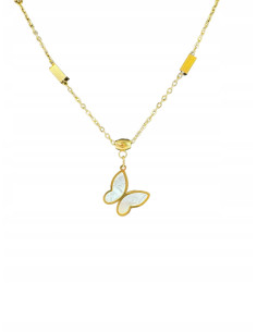 Naszyjnik MOTYLE MOTYLKI ze stali chirurgicznej Lolita...