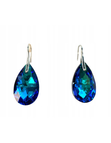 Kolczyki Kryształki CRYSTAL srebrny sztyft 925 niebieski Lolita Accessories