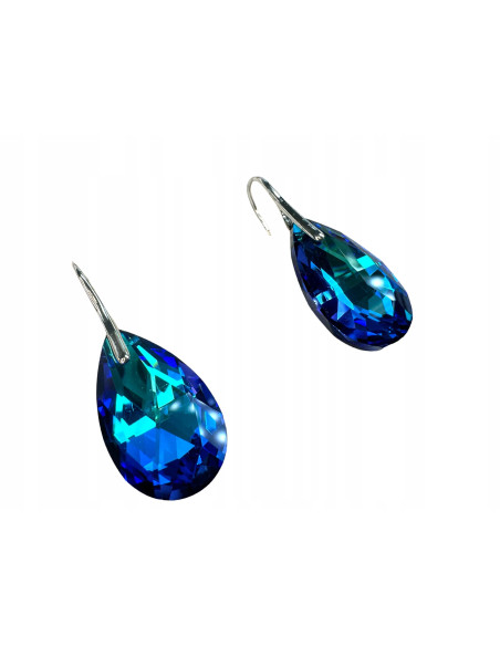 Kolczyki Kryształki CRYSTAL srebrny sztyft 925 niebieski Lolita Accessories