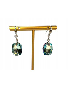 Kolczyki Kryształki CRYSTAL srebrny sztyft 925 błękitny... 2