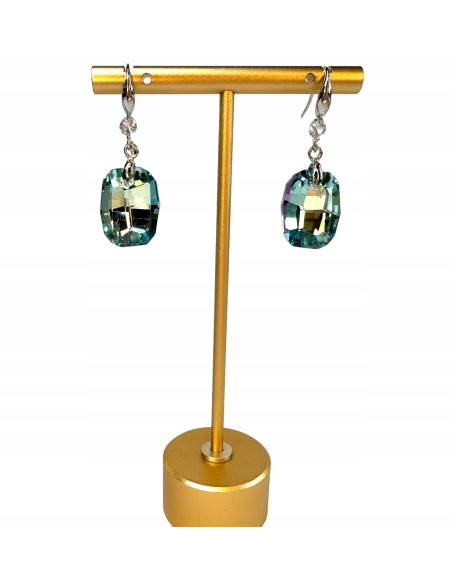 Kolczyki Kryształki CRYSTAL srebrny sztyft 925 błękitny Lolita Accessories