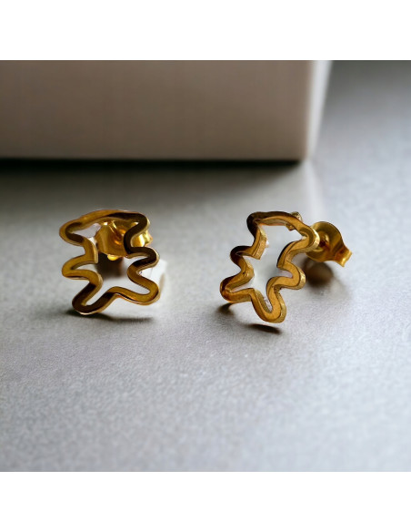 Kolczyki Zestaw STAL NIERDZEWNA Lolita Accessories złote Piny 4 PARY