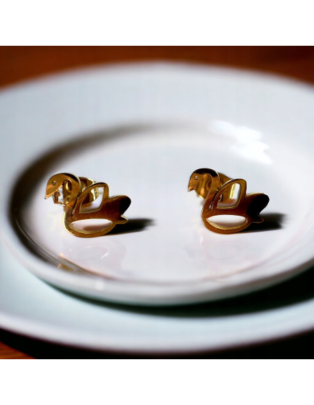 Kolczyki Zestaw STAL NIERDZEWNA Lolita Accessories złote Piny 4 PARY