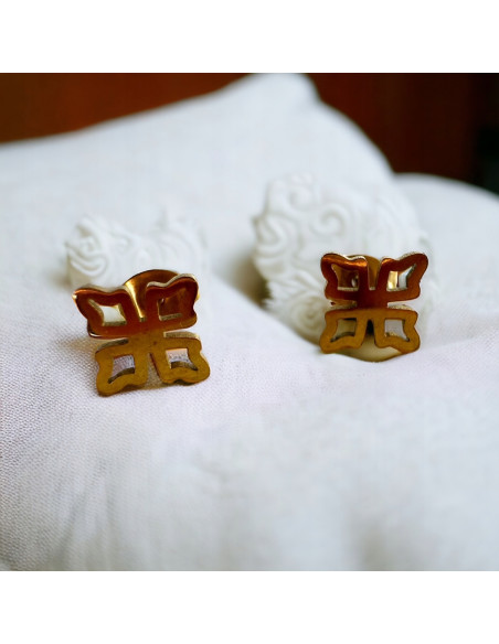 Kolczyki Zestaw STAL NIERDZEWNA Lolita Accessories złote Piny 4 PARY