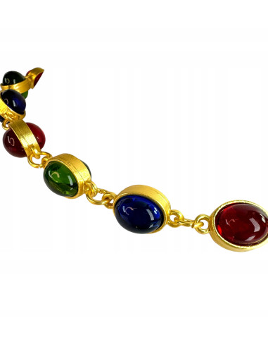 Naszyjnik kolorowe kamienie Kulki Korale pod...