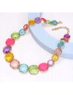 Naszyjnik kolorowe kamienie pod szyję Lolita Accessories 2