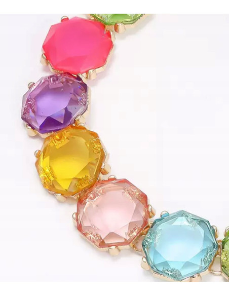 Naszyjnik kolorowe kamienie pod szyję Lolita Accessories