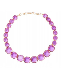 Naszyjnik fioletowe kamienie pod szyję Lolita Accessories