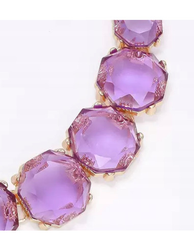 Naszyjnik fioletowe kamienie pod szyję Lolita...