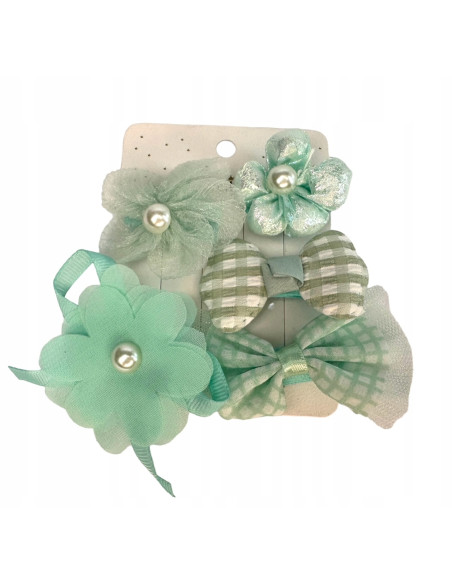 Spinki dla dziecka dziewczynki Kwiatki Lolita Accessories Zestaw 4 sztuki