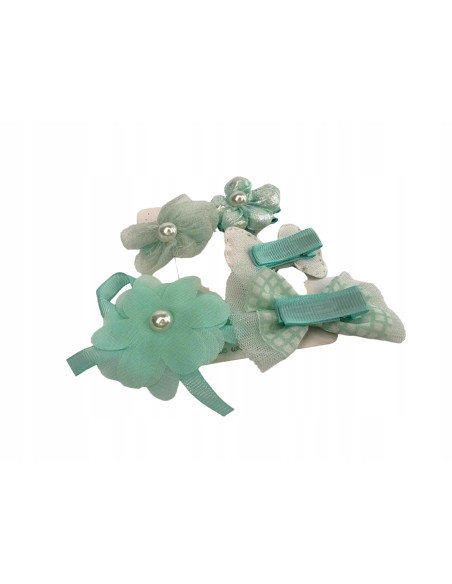 Spinki dla dziecka dziewczynki Kwiatki Lolita Accessories Zestaw 4 sztuki