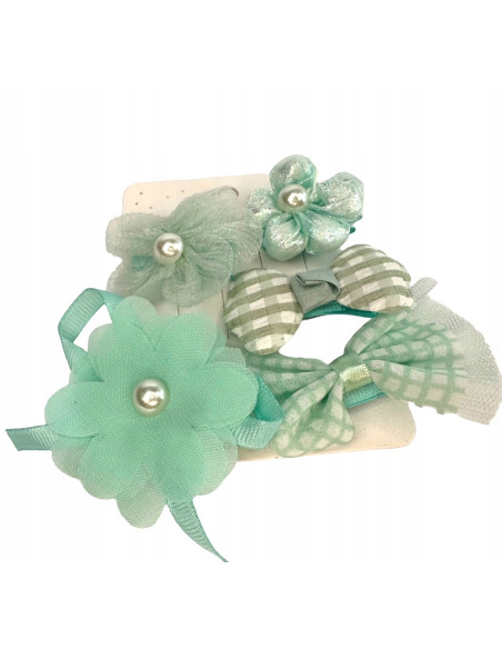 Spinki dla dziecka dziewczynki Kwiatki Lolita Accessories Zestaw 4 sztuki