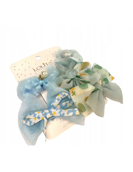 Spinki dla dziecka dziewczynki Kwiatki Lolita Accessories Zestaw 5 sztuk
