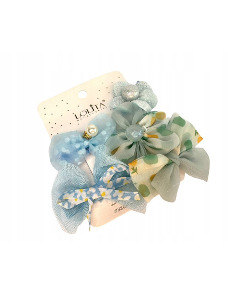 Spinki dla dziecka dziewczynki Kwiatki Lolita Accessories Zestaw 5 sztuk