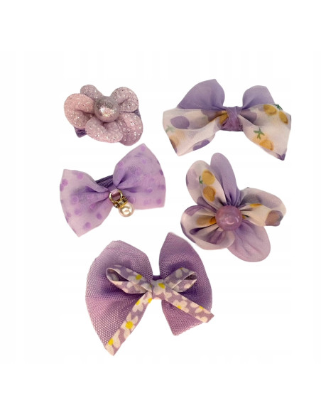 Spinki dla dziecka dziewczynki Kwiatki Lolita Accessories Zestaw 5 sztuk