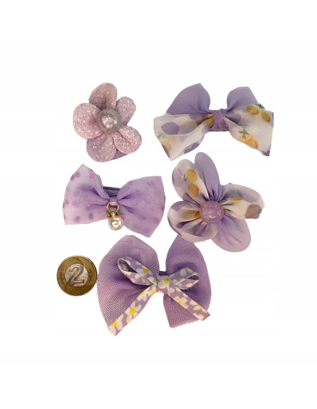 Spinki dla dziecka dziewczynki Kwiatki Lolita Accessories Zestaw 5 sztuk