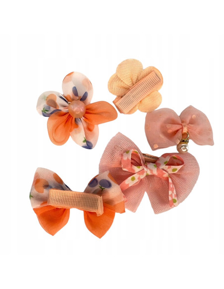 Spinki dla dziecka dziewczynki Kwiatki Lolita Accessories Zestaw 5 sztuk
