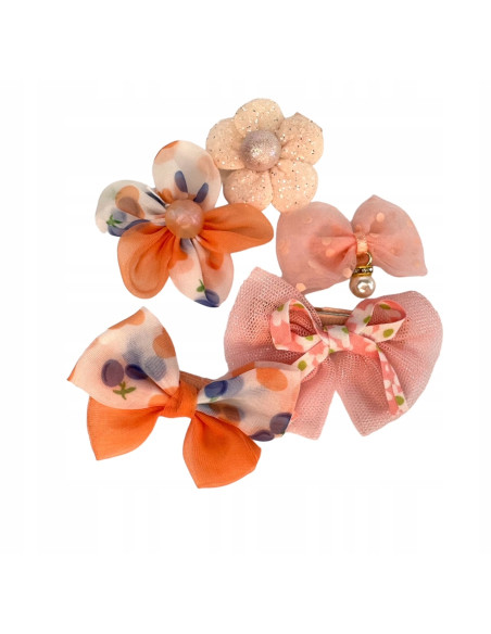 Spinki dla dziecka dziewczynki Kwiatki Lolita Accessories Zestaw 5 sztuk