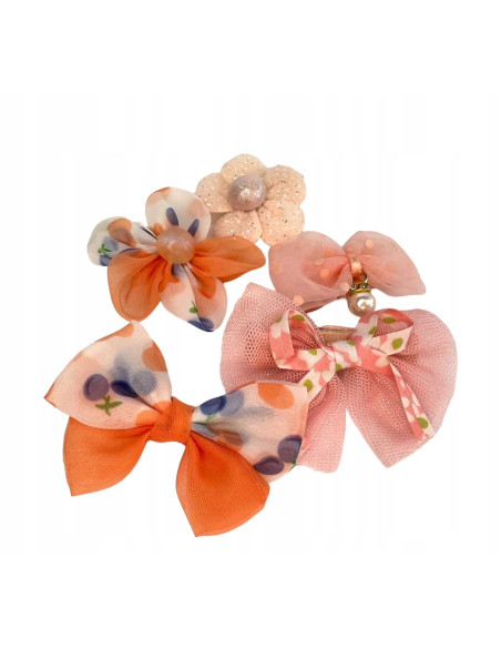 Spinki dla dziecka dziewczynki Kwiatki Lolita Accessories Zestaw 5 sztuk