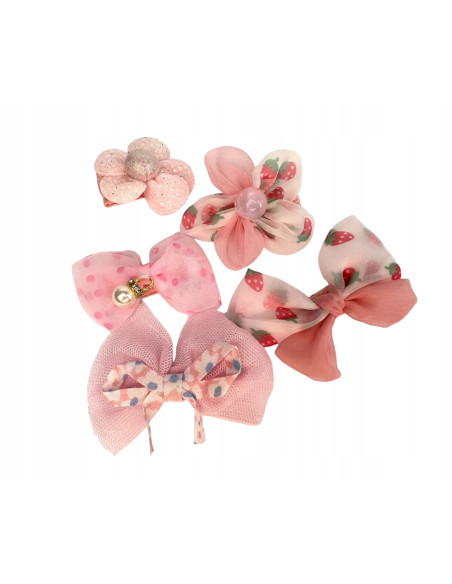 Spinki dla dziecka dziewczynki Kwiatki Lolita Accessories Zestaw 5 sztuk