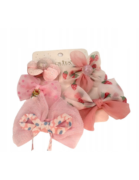 Spinki dla dziecka dziewczynki Kwiatki Lolita Accessories Zestaw 5 sztuk