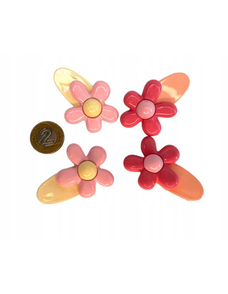 Spinki dla dziecka dziewczynki Kwiatki Lolita Accessories Zestaw 4 sztuki