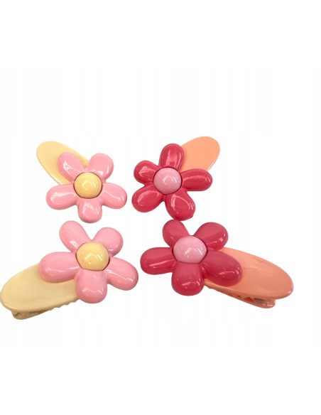 Spinki dla dziecka dziewczynki Kwiatki Lolita Accessories Zestaw 4 sztuki