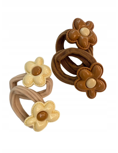 Gumki do włosów dla dziewczynki Kwiatki Lolita Accessories Zestaw 4 sztuki